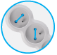 sockets arranged at 45 degrees with the last socket at 0 degrees.